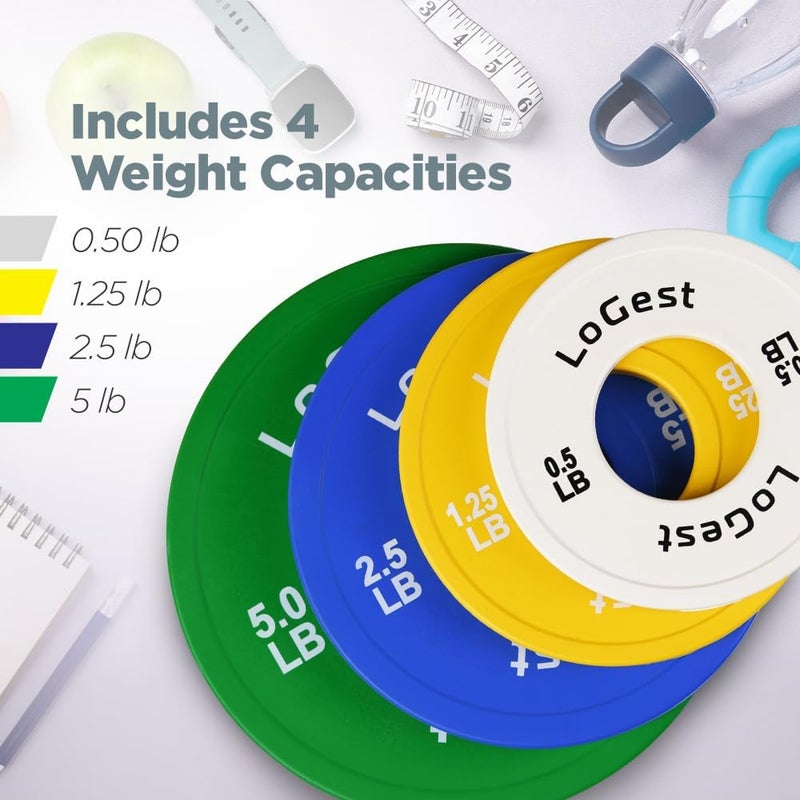 Logest Pair Olympic Plates - Barbell Weights Set of 2 Weight Plates for Olympic Bars Perfect for Strength Training Plates Exercise Balance Increase Available in 0.50LB 1.25LB 2.5LB 5LB 7.5LB 10LB Weight Plate - Image 5